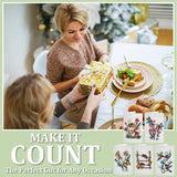 WEBEEDY 20 Sets Paper Quilling Kit for Adults Beginners,Spring Animal Flower Greeting Cards Making Kit with Instruction Tutorial,Handmade Bee Butterfly Dragonfly Quilling Card for Friends Families WEBEEDY