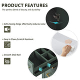 Merax 60" Bathroom Double Vanity with Sink Combo,Freestanding Solid Wood Bathroom Storage Cabinet,Single Sink Bathroom Vanity Set Combo,Green Merax