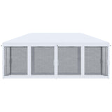 Outsunny 10' x 20' Pop Up Canopy Tent with Netting, Heavy Duty Large Party Tent, Instant Sun Shelter with Carry Bag for Backyard Garden Patio, Cream White Outsunny