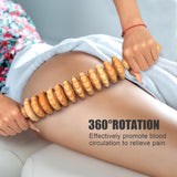 Wood Therapy Massage Tools 12 Roller, Wooden Massager Stick 16.8 Inch,Lymphatic Drainage Tool Cellulite Massager for Cellulite Reduction,Muscle Tension and Body Shaping,Contouring KintKita