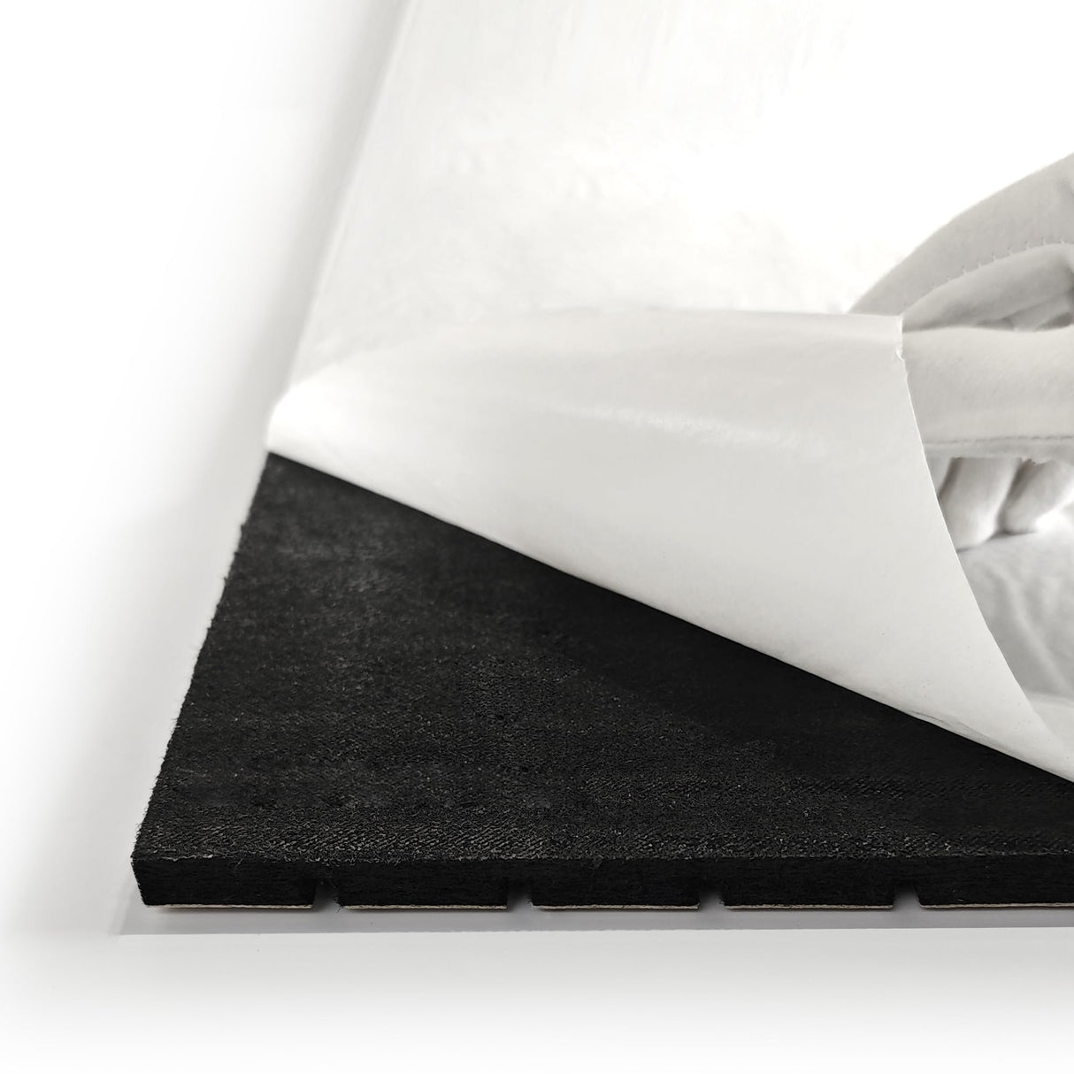 INNO STICKERS 4-Piece Wood Slat Wall Panel for Interior Wall Decor Noise Cancelling 47.2" x 23.6" Peel and Stick Acoustic Decorative 3D Sound Absorbing Wall Paneling, Natural Oak INNO STICKERS