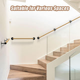 5FT Round Wooden Handrail for Indoor Staircase Handrail,Wall Mount Support Stair Railings, Non-Slip Safety Corridor,Lofts,Patio,Guardrail Wood Hand Railings for Elderly,Children,Disable People KWDOBUUS