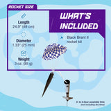 Estes 7243 Black Brant II Rocket-Building Kit, Advanced Dual-Body Flying-Rocket-Model Kit for Ages 10+ Estes