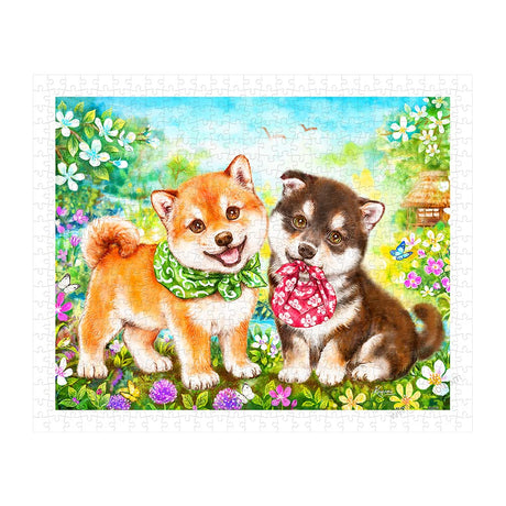 Pintoo Jigsaw Puzzles 500 Piece for Adults - Kayomi - Shiba Puppies' First Errand Beautiful Plastic Puzzle for Home Decor Zero Dust Easy Storage [H2281] Pintoo