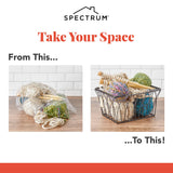Spectrum Twist Wire Basket for Organizing (Medium, Black) - Sturdy Farmhouse Pantry Basket Storage with Handles - Wire Storage Basket Organizer for Kitchen, Shelf, Closet, Bathroom & More Spectrum Diversified
