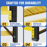 78.74,Storage Shelves 3000lbs Garage Metal Shelving Heavy Duty Garage Shelves Adjustable Storage Shelves for Industrial, Factory,41" W X 19.6" D X 78.74" H (Yellow and Black, W41.3*D19.7*H78.7) Generic