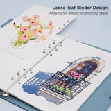 Lightwish Watercolor Sketchbook,100% Cotton Acid Free Watercolor Journal,300gsm/140lb Cold Press Watercolor Paper for Artists,Adults,Students,20 Sheets,9.25 * 6.3 Inches LIGHTWISH