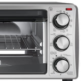 BLACK+DECKER 4-Slice Toaster Oven, Even Toast Technology, Fits a 9" Pizza, Black BLACK+DECKER