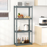 Goplus 4-Tier Metal Shelving Unit, 2 Pack Heavy Duty Wire Storage Rack with Anti-Slip Foot Pads, Height Adjustable Shelves for Warehouse, Kitchen, Living Room, Garage, 12" D x 27.5" W x 60" H Goplus