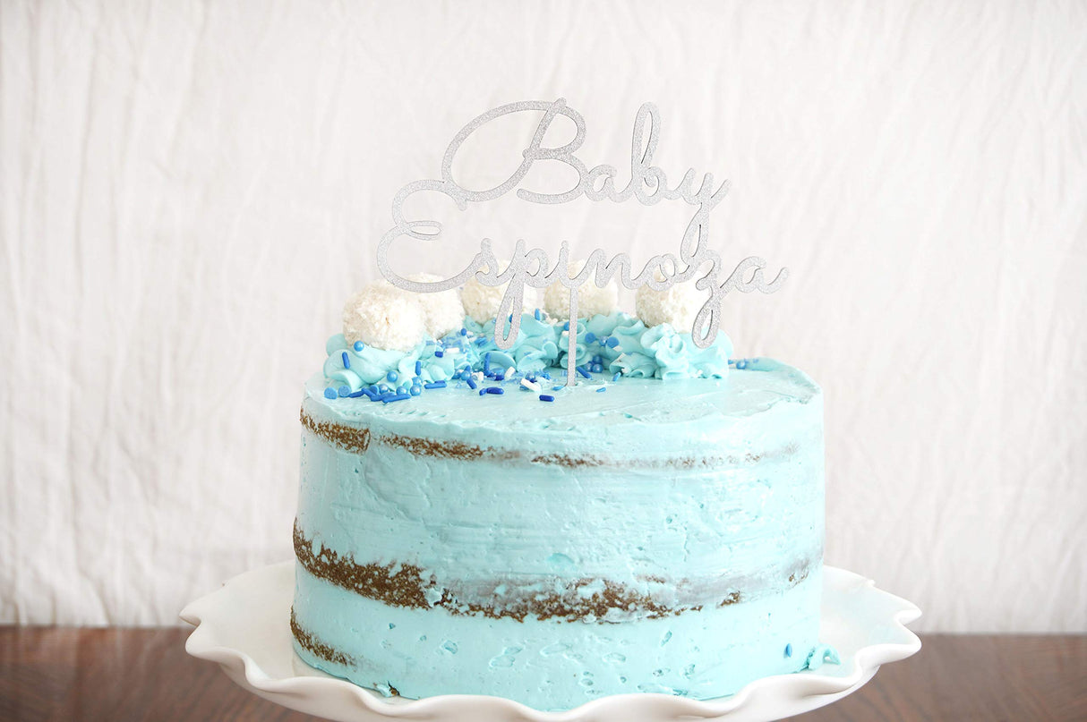 Custom Baby Shower Cake Topper Personalized Cake Topper for Baby Shower Gift Baby Name Cake Topper designLEE Studio