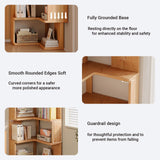 4-Tiers Corner Bookshelf with Storage, Modern Geometric Bookcase, L-Shaped Book case estantes,Wooden Storage Shelves,for Home Office, Living Room, Bedroom (4-Tier) WoodArtSupply