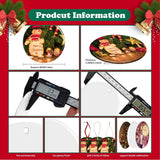 Ceramic Sublimation Ornaments Blank Christmas Personalized Ornament 20 PCS 3.5 Inch Round White Bulk DIY Chritsmas Tree Decoration WANZELONYO