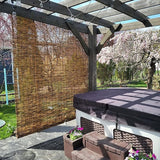 Bamboo Roller Blinds for Living Room Windows, Sun Bamboo Window Blind 15" 20" 22" 24" 26" 28" 30" 32" 34" 36" 38" 40" 42" 44" 46" 48" 50" 52" 57" 62" 67" 72" Roll-up Shade Customizable Cordless Cocoa WoodArtSupply