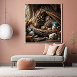 CZYWJMEI 5D Diamond Painting Kits for Adults Beginners,DIY Dragon Cat Diamond Art,Full Round Drill Diamond Dot Gem Art Kits,Home Wall Decor 16x16 Inch CZYWJMEI