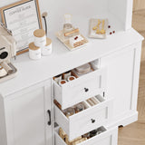 BOTLOG 68" Tall Kitchen Pantry Cabinet with Microwave Stand, Kitchen Hutch Cabinet with Door Shelves, Farmhouse Freestanding Food Pantry for Living Room, Dining Room, White BOTLOG