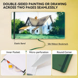 Lightwish Square Watercolor Journal, 100% Cotton Hot Press Small Watercolor Paper Sketchbook 4.72” x 4.72”, 20 Sheets (140lb/300gsm), Acid-Free for Watercolors, Gouache, Acrylics LIGHTWISH