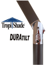 TropiShade 9 ft Bronze Aluminum Patio Umbrella with Antique White Polyester Cover (Base not included) Tropishade