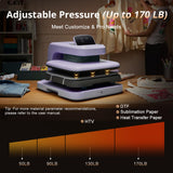 HTVRONT Auto Heat Press 2 - Heat Press Machine for T Shirts with Adjustable Pressure & Higher Heating Height, Heats Up Fast & Evenly Heat Press 15x15 for HTV, Sublimation, Heat Transfer Projects HTVRONT