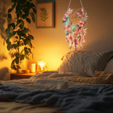 Saillong 2 Pcs Dream Catcher Diamond Art Painting Kits for Adults DIY Purple Butterfly Suncatcher Hanging Diamond Art Painting Wind Chime Hanging for Home Window Door Decor Saillong