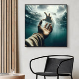 Yezavesu Diamond Art Kits for Adults, Jesus 5D Diamond Painting Kit for Beginners, Inspiring Faith DIY Round Full Drill Painting with Gem Art Kits for Home Wall Decor 14 x 14 Inch Yezavesu