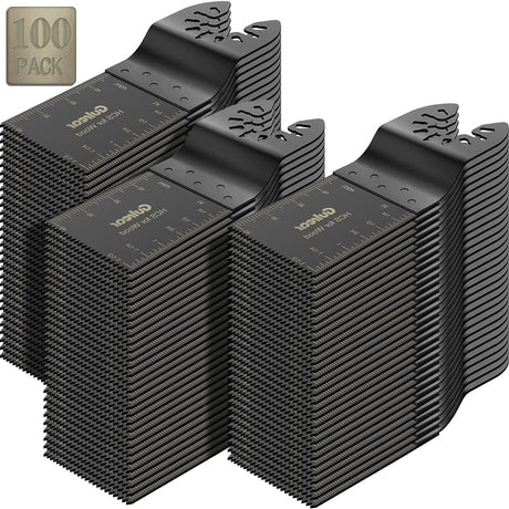 100 Pcs Universal Oscillating Tool/Saw Blades,Oscillating Multitool Blades Fit Fein Multimaster Porter Cable Bosch Ryobi Dewalt Milwaukee Rockwell Oscillating Tool Blades gulrear