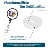 18 Pieces Sublimation Retractable Badge Holder Blank Sublimation Tag Holder DIY Retractable Heat Transfer ID Badge Holder with Clip for ID Card Holders, Keys, Name Tag (Black) Zonon