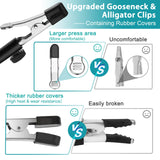 MagnieOpti Helping Hands Soldering Station, 10X Magnifying Glass with Light and Stand with 4 Magnetic Third Hand & 4 PCB Circuit Board Holders, Hands Free Magnifier Desk Lamp for Soldering Repairing MagnieOpti