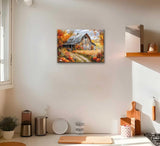 Autumn Barn Paint by Number Kit with Frame, 12x16inch Rustic Fall Harvest Scene DIY Painting for Adults and Kids, Art Craft Supplies Generic