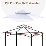 SCOCANOPY Heavy Duty Grill Replacement Canopy BBQ Gazebo Top Fit for Aldi Gardenline Belavi Shoprite Grill Gazebo,for Model Number: 43472,812576,822694,31937-17,21581,White SCOCANOPY