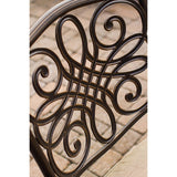 Hanover Traditions 9-Piece Outdoor Dining Set with Tan Cushions, 8 Swivel Rockers and Tempered Glass Square Dining Table, All-Weather, Rust-Resistant Aluminum Patio Dining Set for 8 Hanover