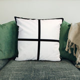 MAIKESUB 4 Pcs Sublimation Blank Lattice Pillow Cases Cushion Cover Throw Pillow Covers for Sublimation Printing 15.7 x 15.7 Inch with Invisible Zippers DIY No Pillow Insert 4 Panel MAIKESUB