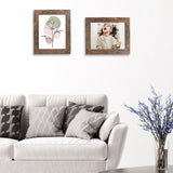 Golden State Art, 8x10 Picture Frame - Country Wood Grain Style - Tabletop Display, Back Hangers for Wall Display - Great for Photos, Gift, Pictures, Wedding, Portraits (2 Pack, Brown) Golden State Art