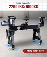 HOLKIE Leveling Stem Casters Set of 4 Heavy Duty Retractable Caster Wheels, 1/2" and M12 Stem Size, Total Capacity 2200 Lbs, Adjustable Wheel with Ratchet Handle for Workbench, Machine, Equipment HOLKIE