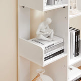 VASAGLE Bookcase, Tree-Shaped Bookshelf with 8 Storage Shelves, Rounded Corners, White 9.8D x 19.7W x 55.1H in, Engineered Wood VASAGLE