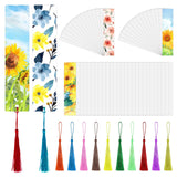 100 Pcs Sublimation Bookmark Blank, Paper DIY Bookmarks with Hole and Colorful Tassels for Crafts,Personalized Tassels Blank Bookmarks Youmation