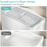 BOLUO Changing Table Dresser with 6 Fabric Drawers, Baby Dresser with Changing Table Top Diaper Changing Station with Storage for Nursery Modern BOLUO