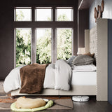 Jocisland Velvet Upholstered Bed Frame Queen Size 61.4" Tall Headboard Queen Bed Frame/Deep Button Tufted/No Box Spring Needed/Cream Jocisland