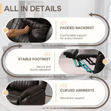 Zero Gravity Power Reclining Loveseat Sofa with Adjustable Headrests, Power Loveseat Recliner with Console, Electric 2-Seater Recliner Couch for Living Room (Foil Fabric, Charcoal Grey) CALIVIA