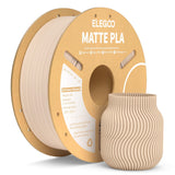 ELEGOO Matte PLA Filament Beige 1KG, 1.75mm 3D Printer Filament Dimensional Accuracy +/- 0.02mm, 1kg Carboard Spool (2.2lbs) for Most FDM 3D Printers ELEGOO