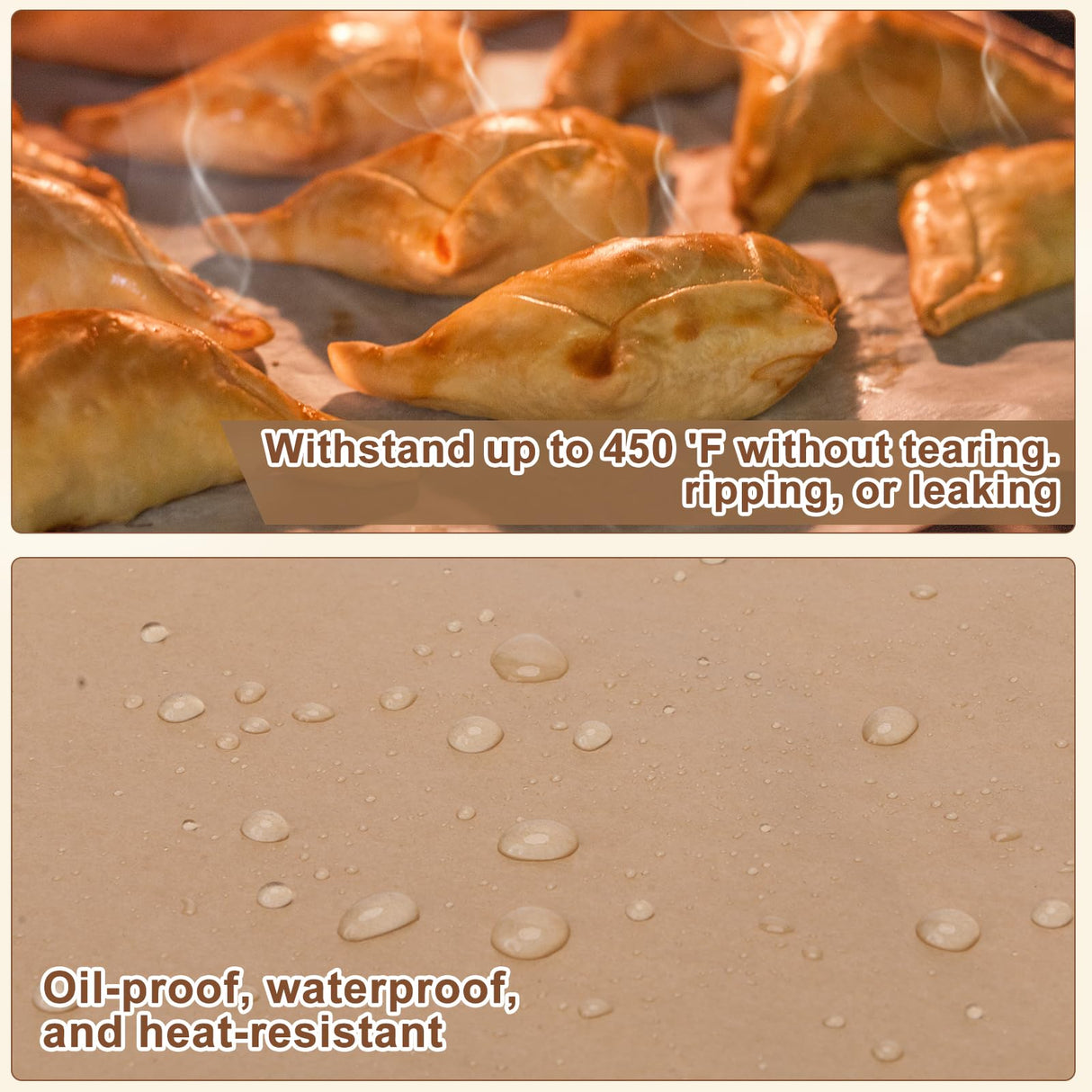 Hovico 130PCS Parchment Paper Baking Sheets, 12x12 Inch, Precut Non-Stick Parchment Sheets for Baking, Grilling, Air Fryer, Steaming, and More (Unbleached) - Perfect for BBQ, Picnic, Festival, Bread Hovico