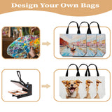 Towsnails 24 Pcs Sublimation Tote Bags Blanks Canvas Polyester Tote Bag for Sublimation Printing - DIY Crafting, Gift, Decorating, and Personalizing Grocery Bags, White Towsnails