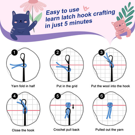 Unicorn Princess Latch Hook Kits for Adults Kids, Beginners DIY Throw Pillow Kit Pre-printed Pillowcase Hook and Latch Rug Kits Cross-stitch Cushion Cover for Home Sofa Decor Gift Idea 17x17 inch veirousa