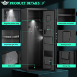 Riflewell 6-10 Gun Rifle Safe, Digital Keypad Large Unassembled Gun Safes for Rifle and Shotgun, Rifle Safe with Backlit Keypad & Dual LED Light, Removable Shelves & Adjustable Ammo Box Riflewell