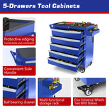 Barphygo 5-Drawer Rolling Tool Box, Tool Chest with Wheels & Lock Garage Storage Cabinets Tool Cart on Wheels, Toolbox Organization Workbench for Garage, Workshop, Warehouse & Repair Shop Barphygo