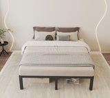 ROIL 14-Inch Heavy Duty Queen Size Bed Frame with Wooden Slats - No Box Spring Required, Noise-Free Design, and Mattress Stoppers ROIL