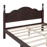 Harper & Bright Designs 3-Piece Queen Size Wood Platform Bed Set with Nightstands in Dark Walnut Harper & Bright Designs