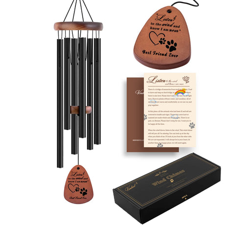 VENBEEL Dog Memorial Gifts, 28" Pet Memorial Wind Chimes, Loss of Dog Sympathy Gift, Pet Loss Passing Away Remembrance Bereavement Gift VENBEEL