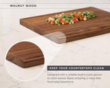 Premium Walnut Wooden Cutting Boards for Kitchen - Reversible Wood Chopping Board with Juice Groove, Xtra Large & XL Wood Cutting Board Set for Meat, Vegetables, Bread - Large Wood Cutting Board MERKEN