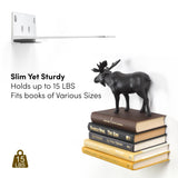 xympo Floating Invisible Bookshelf Wall Mounted (Set of 4) - Aluminum - Turn Books into Floating Shelves xympo