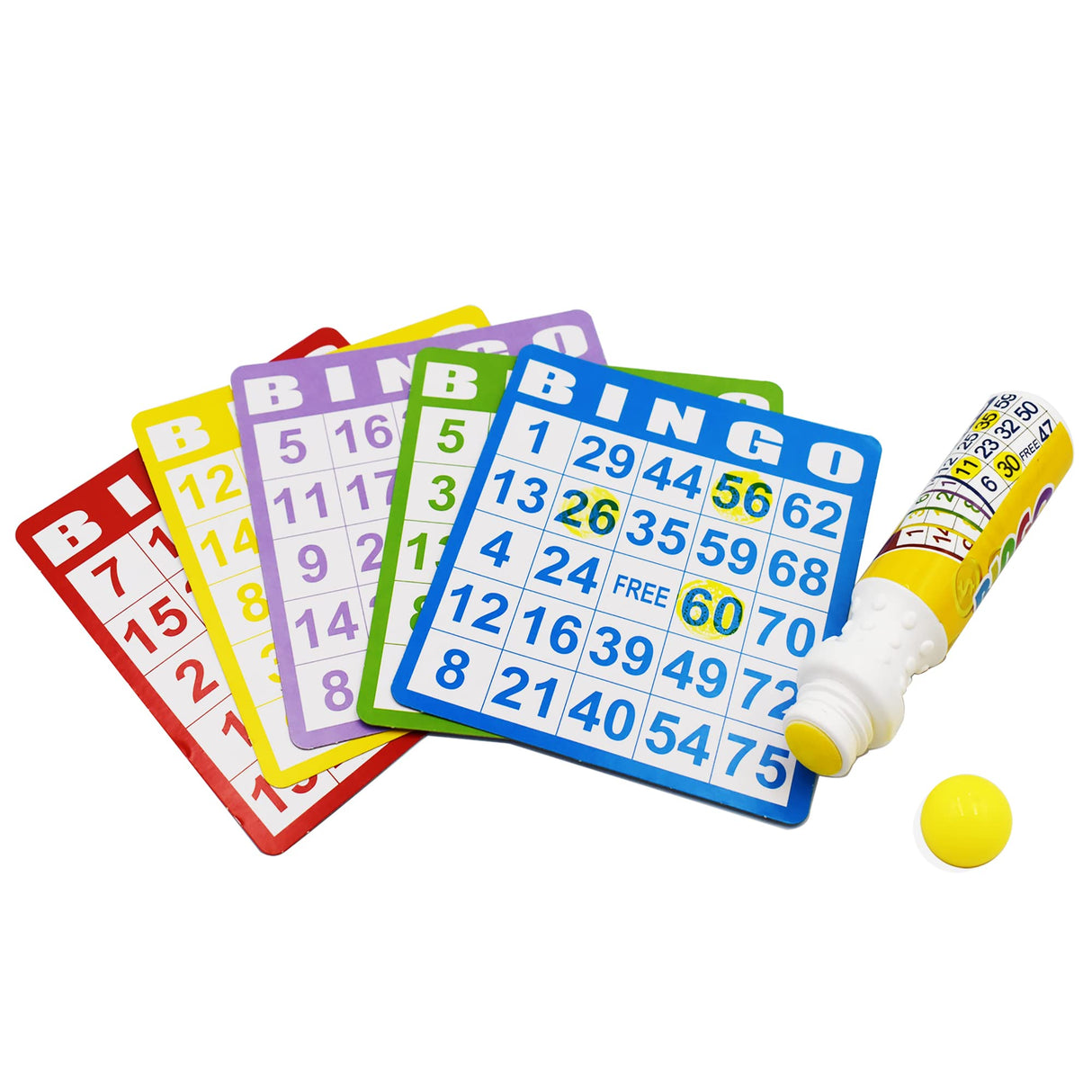Yuanhe Bingo Daubers Dot Markers - Mixed Colors Set of 6 Pack Yuanhe